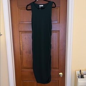 Amazon Forest Green Sleeveless Midi Dress